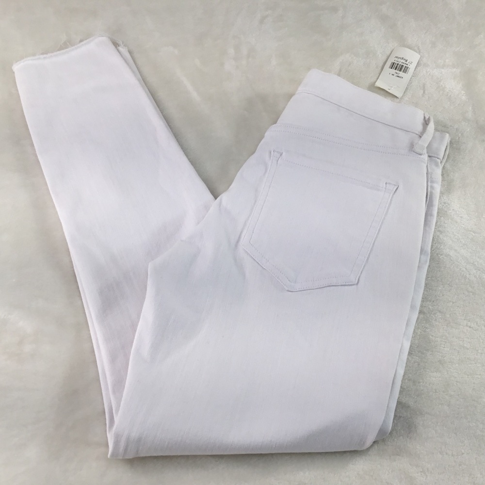 NWT BANANA REPUBLIC WHITE DENIM RAG HEM JEAN 27 - Picture 4 of 12